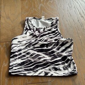 Balance Collection Black and White Zebra Tank Top